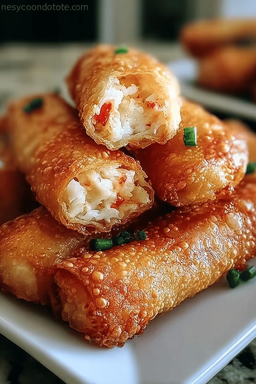 Crab Cake Egg Rolls