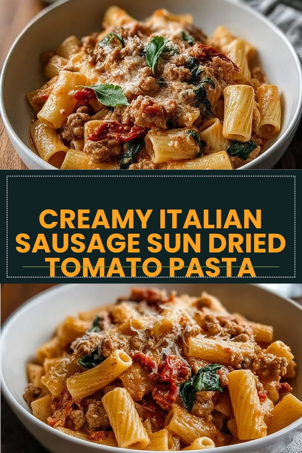 Creamy Italian Sausage Sun Dried Tomato Pasta