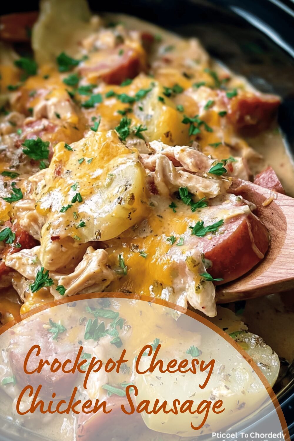 Crockpot Cheesy Chicken Sausage