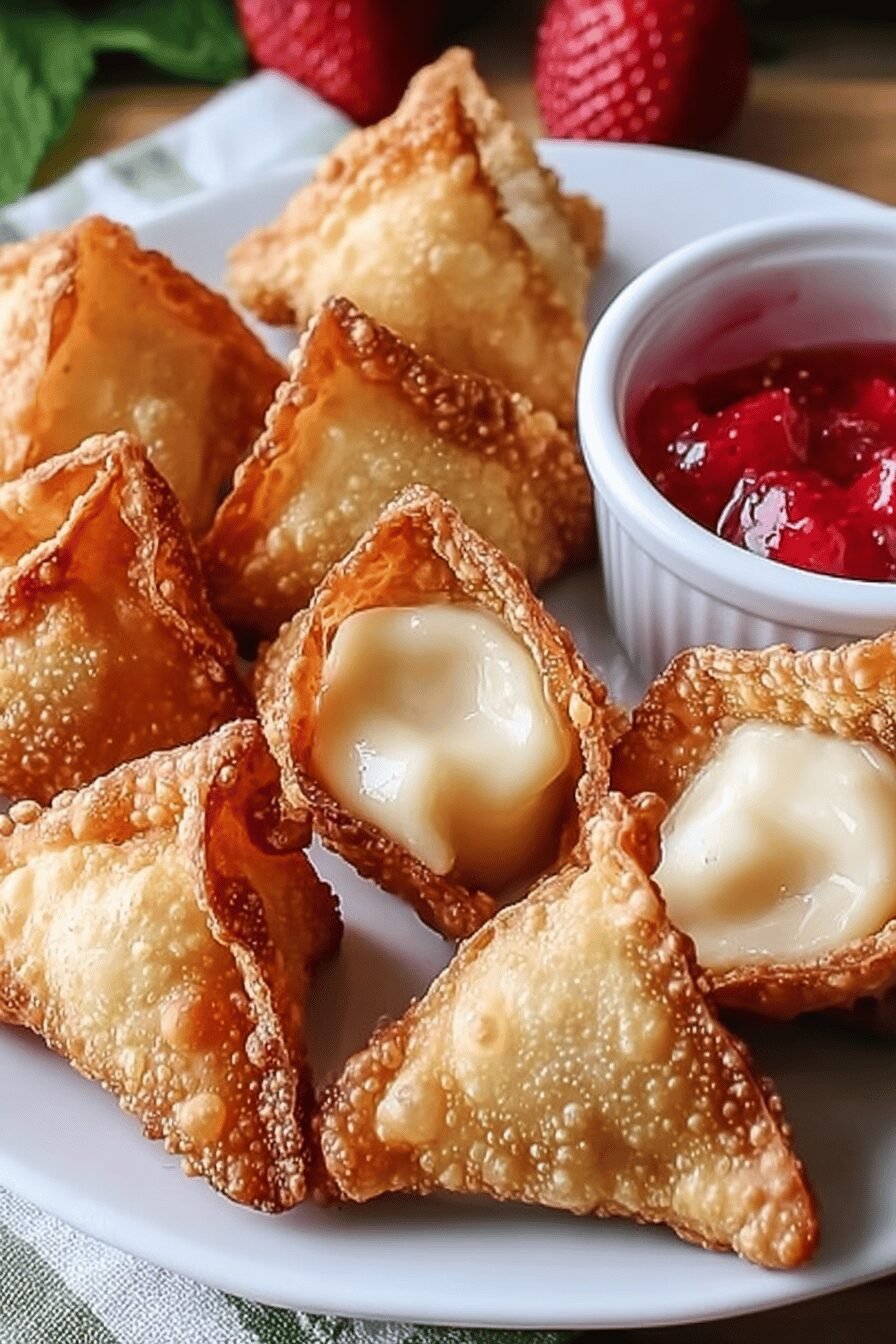 Deep Fried Cheesecake Wontons