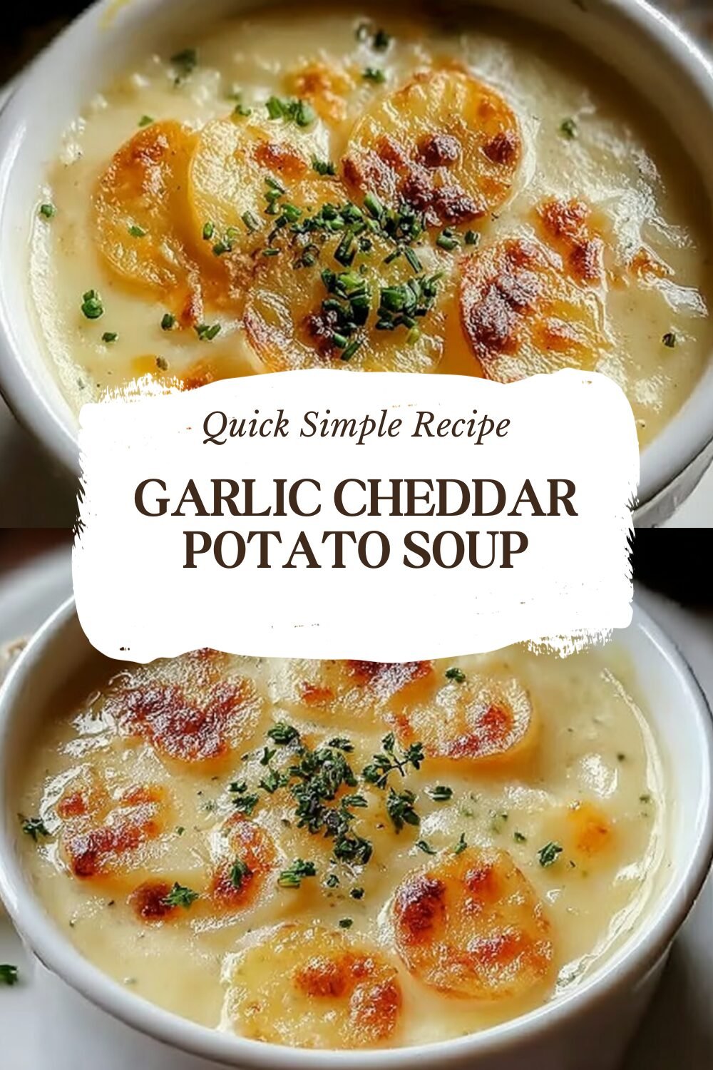 Garlic Cheddar Potato Soup