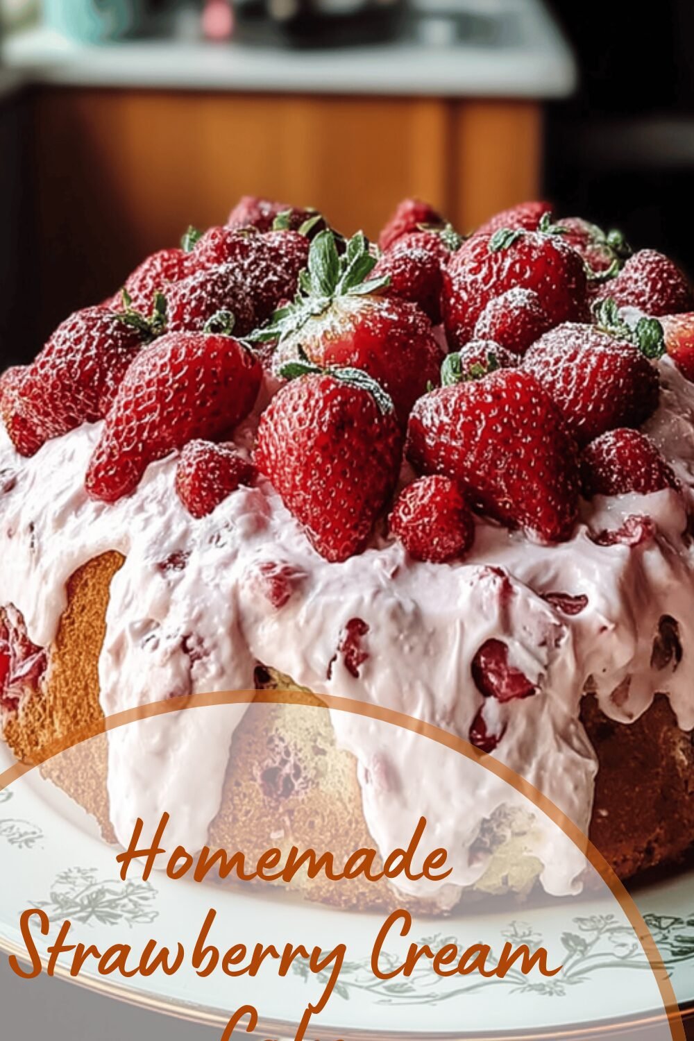 Homemade Strawberry Cream Cake