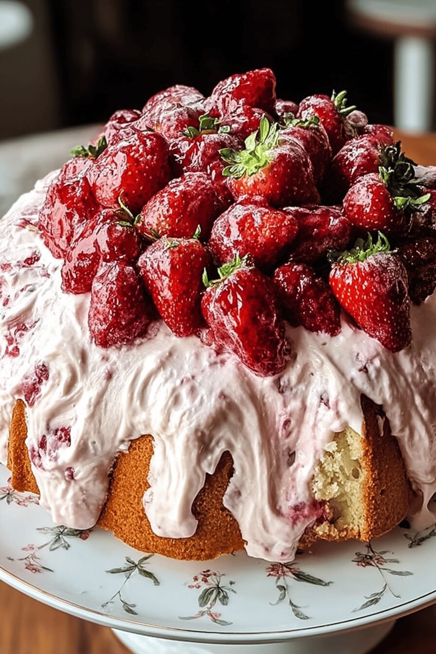 Homemade Strawberry Cream Cake