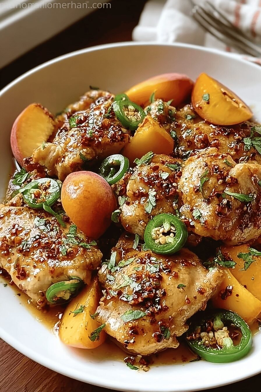 Jalapeno Peach Chicken Recipe With Sweet And Spicy Flavors 6 Jalapeno Peach Chicken