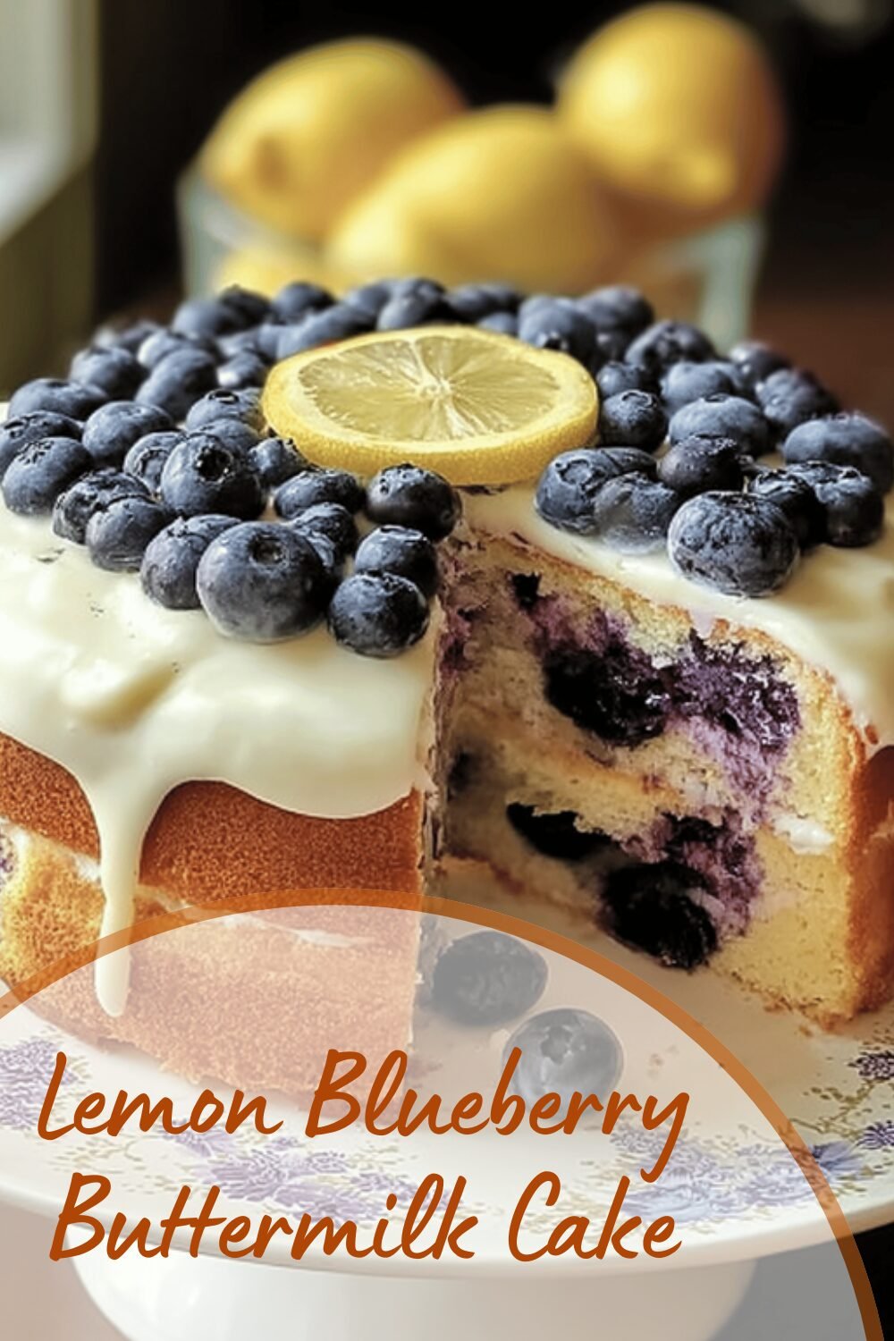 Lemon Blueberry Buttermilk Cake