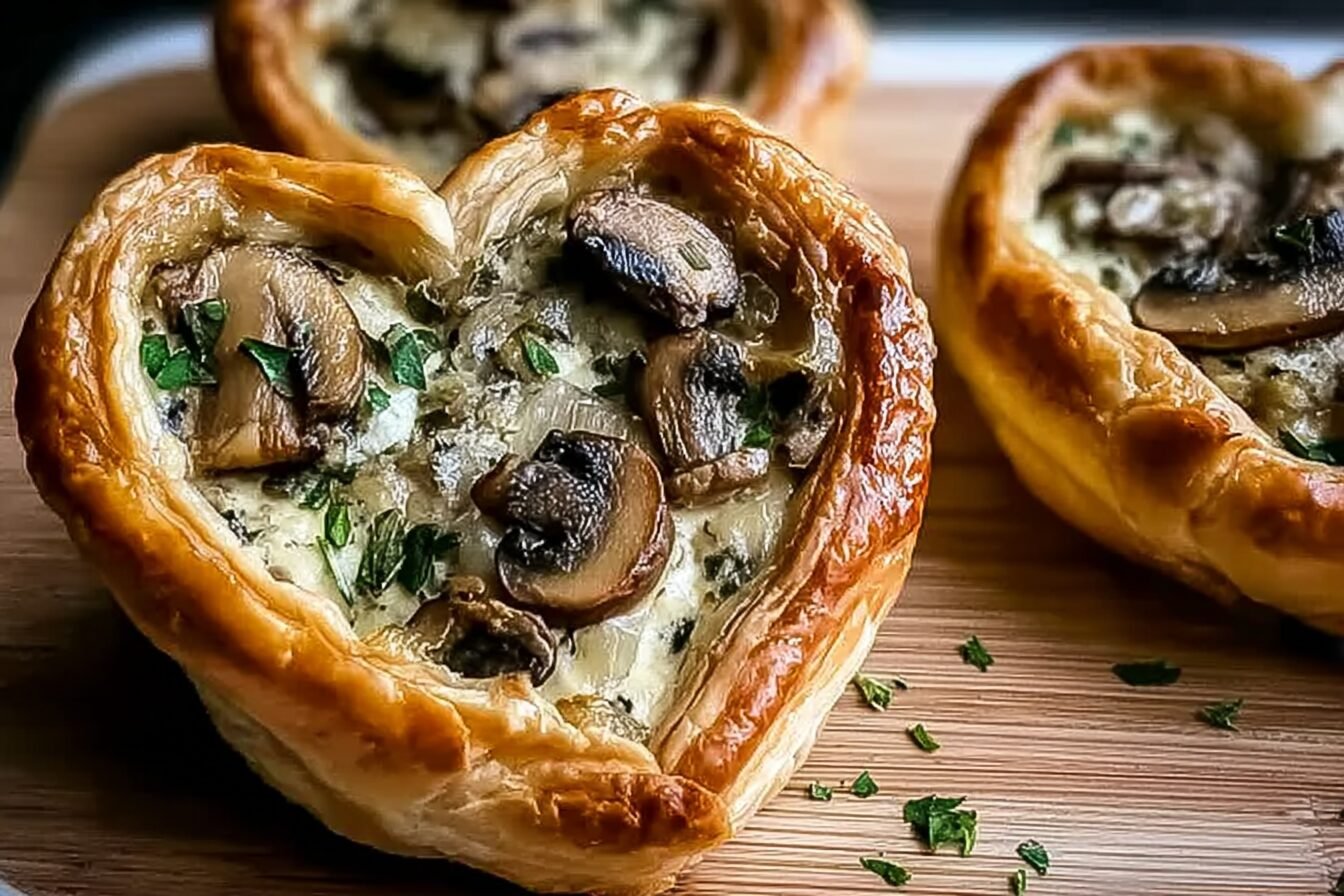 Mushroom Shallot Herbed Goat Cheese Tarts