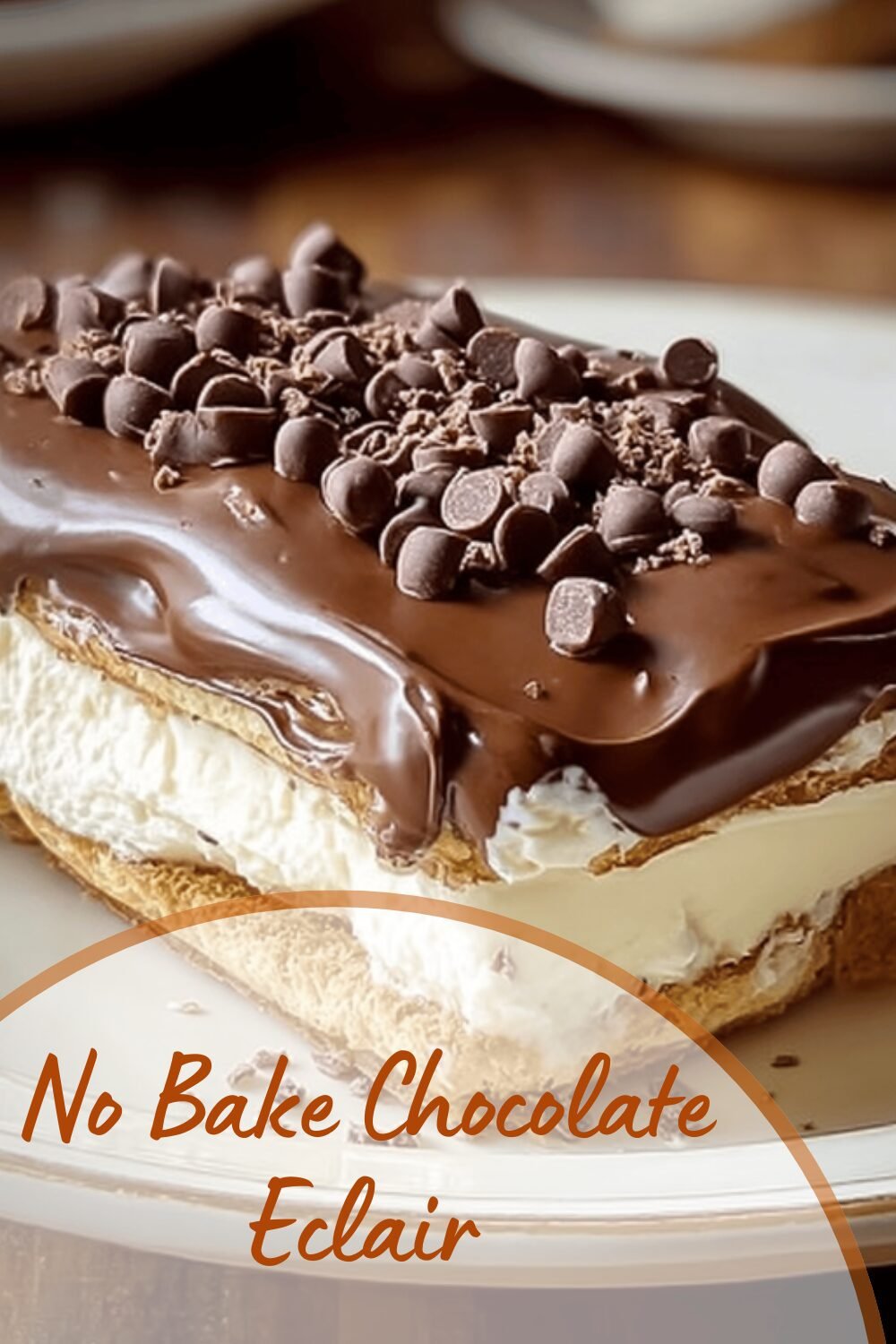 No Bake Chocolate Eclair