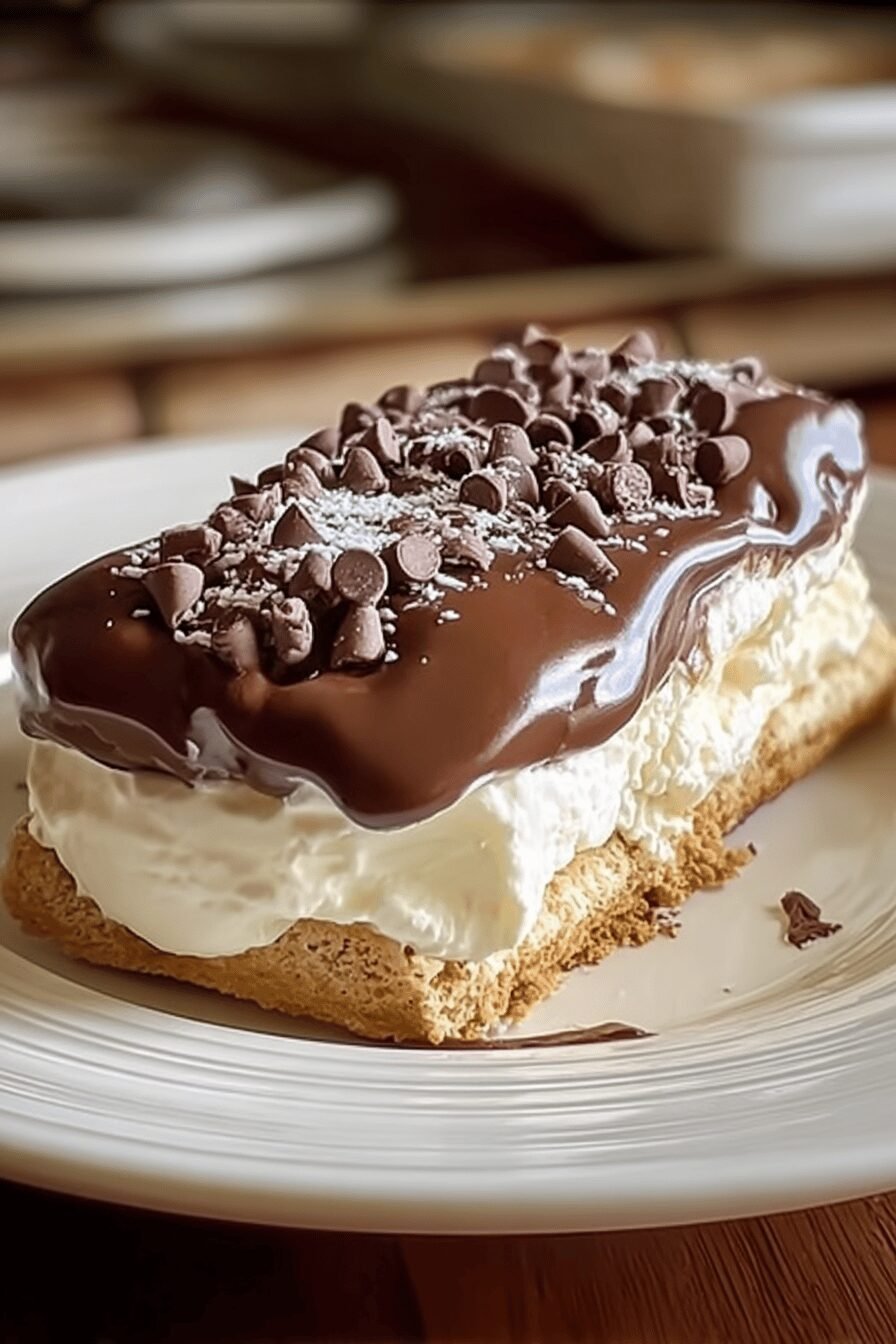 No Bake Chocolate Eclair