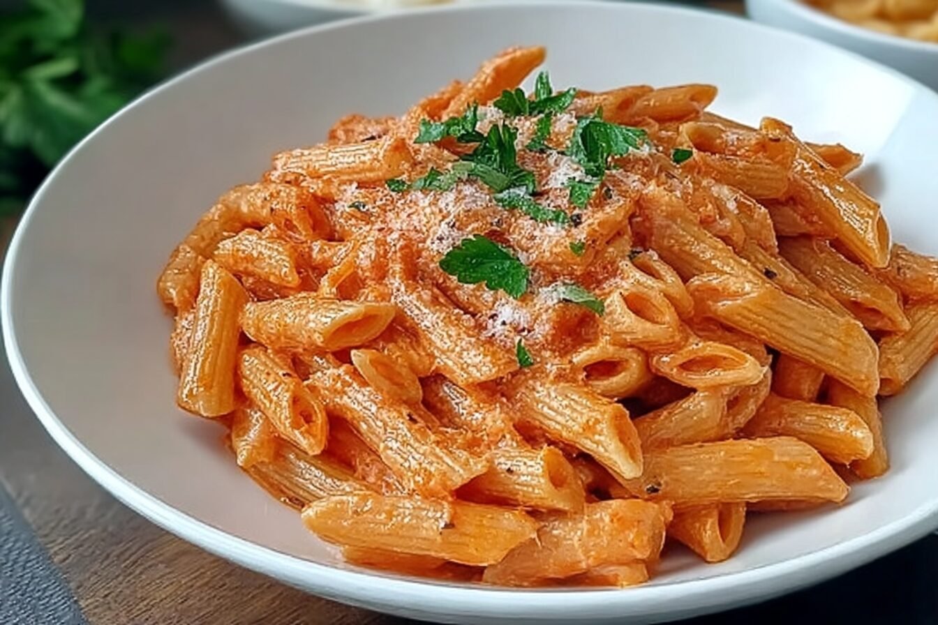 Penne Rosa Recipe With Creamy Tomato Sauce And Fresh Herbs 6 Penne Rosa