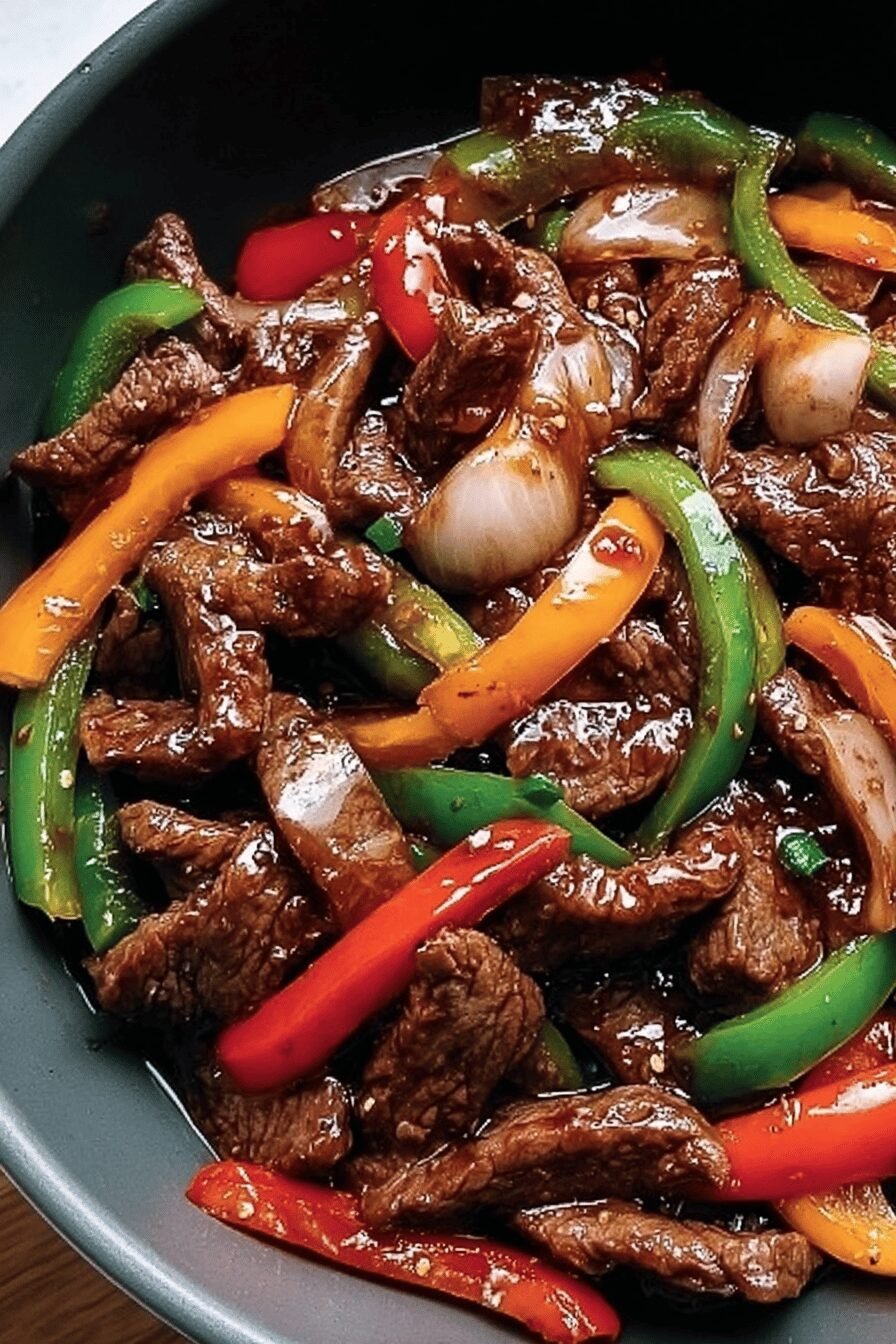 Pepper Steak Stir Fry Recipe With Fresh Vegetables And Savory Sauce 6 Pepper Steak