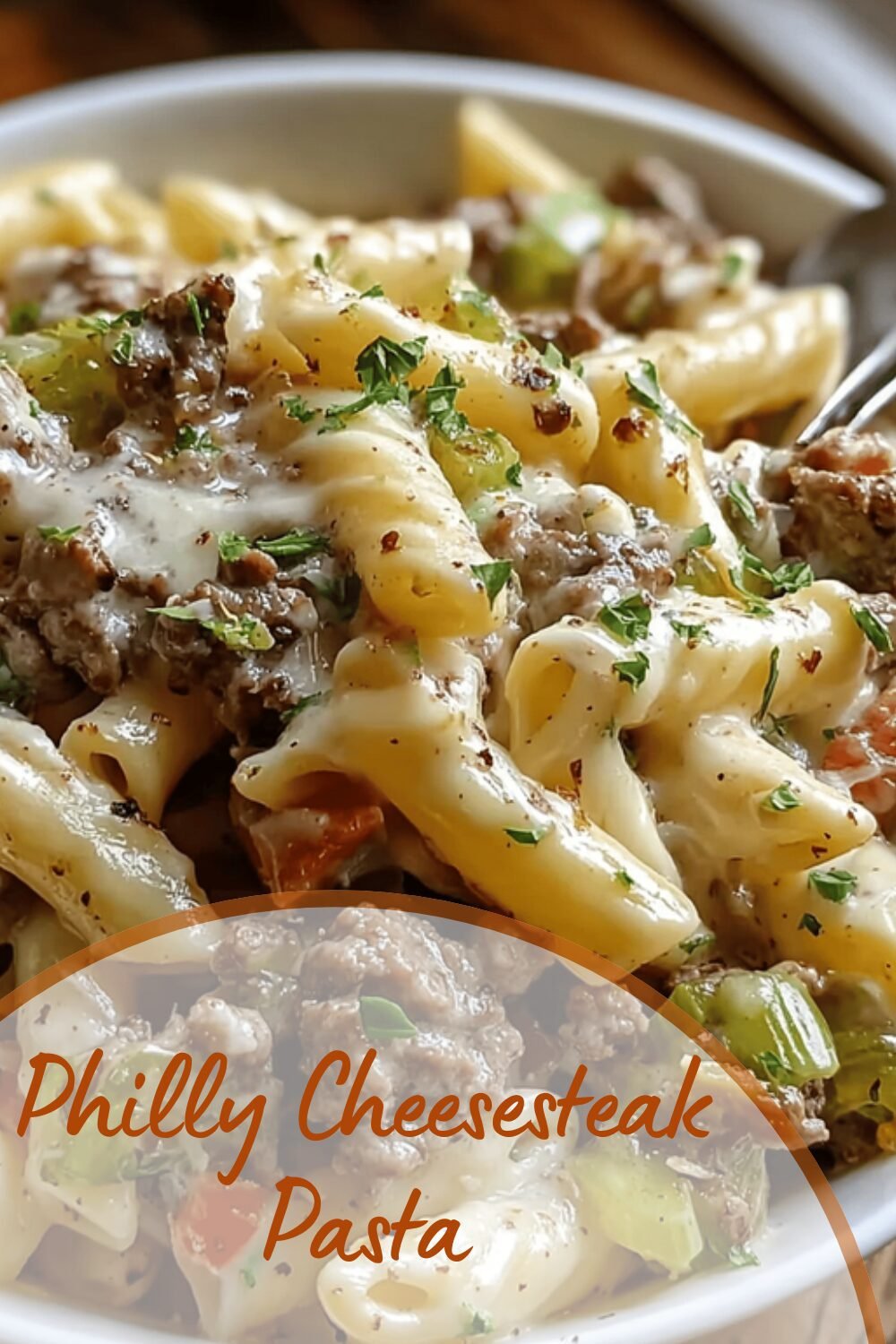 Philly Cheesesteak Pasta