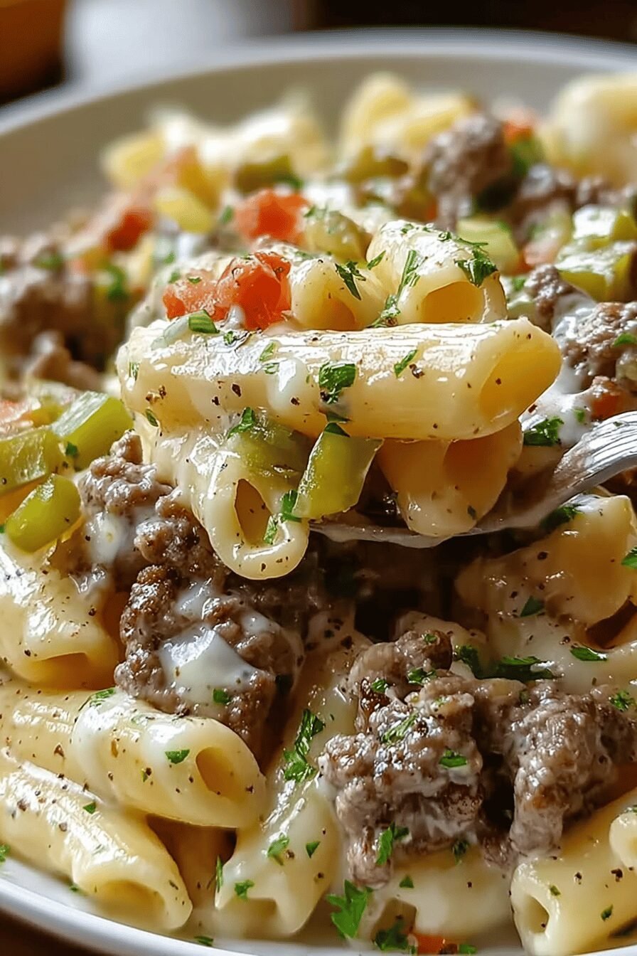 Philly Cheesesteak Pasta