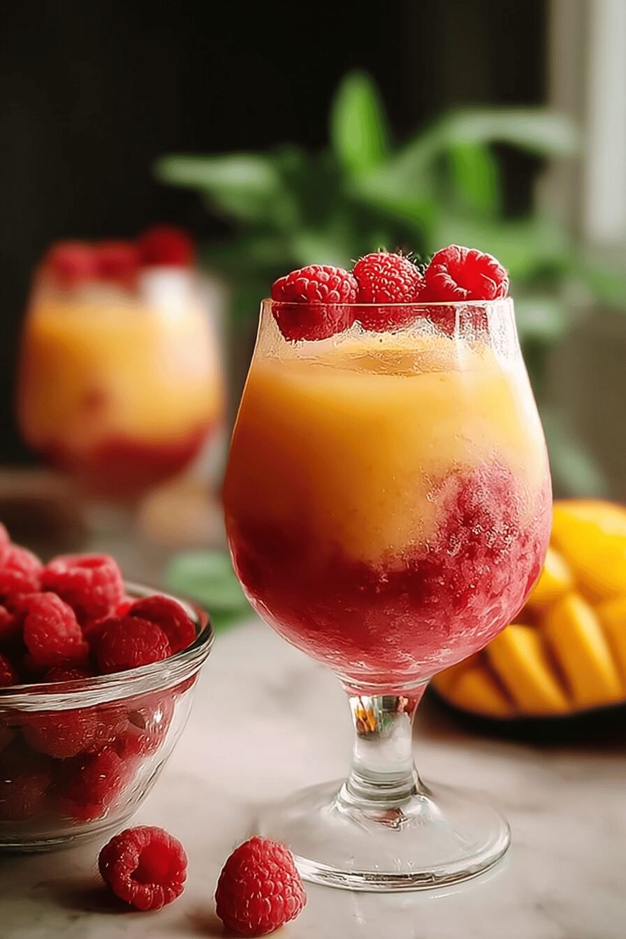 Raspberry Mango Daiquiris