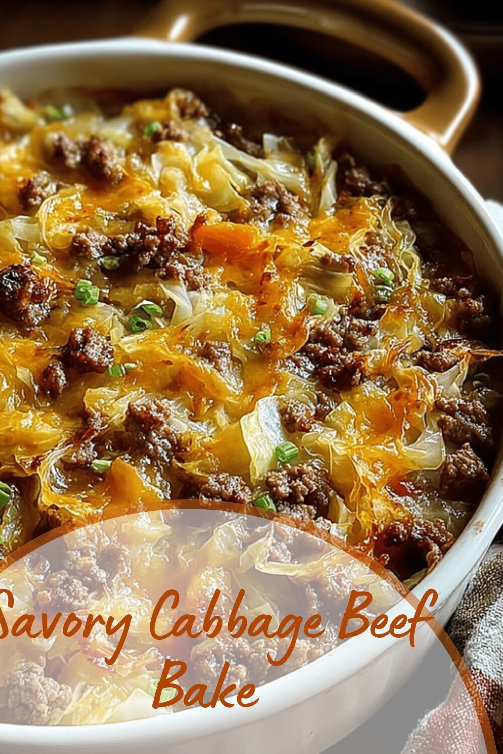 Cabbage And Ground Beef Bake With Rice And Cheddar Cheese 7 Savory Cabbage Beef Bake