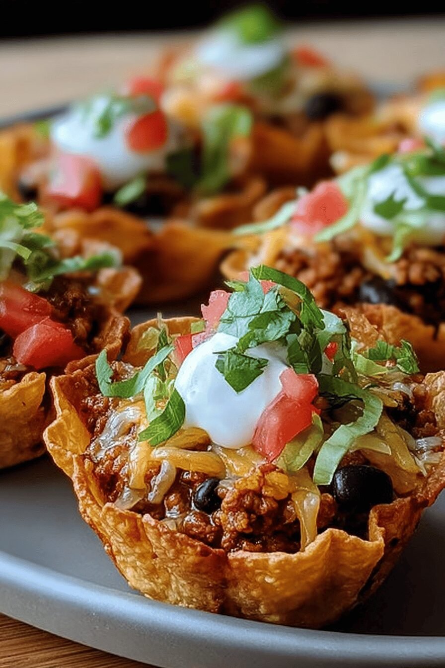 Taco Cupcakes Recipe How To Make Mini Tacos In A Cup 6 Taco Cupcakes