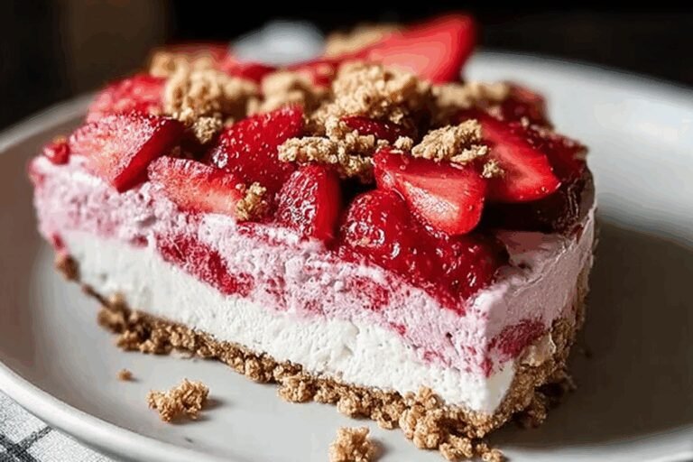 Vegan No Bake Strawberry Crunch Cheesecake 95.Png