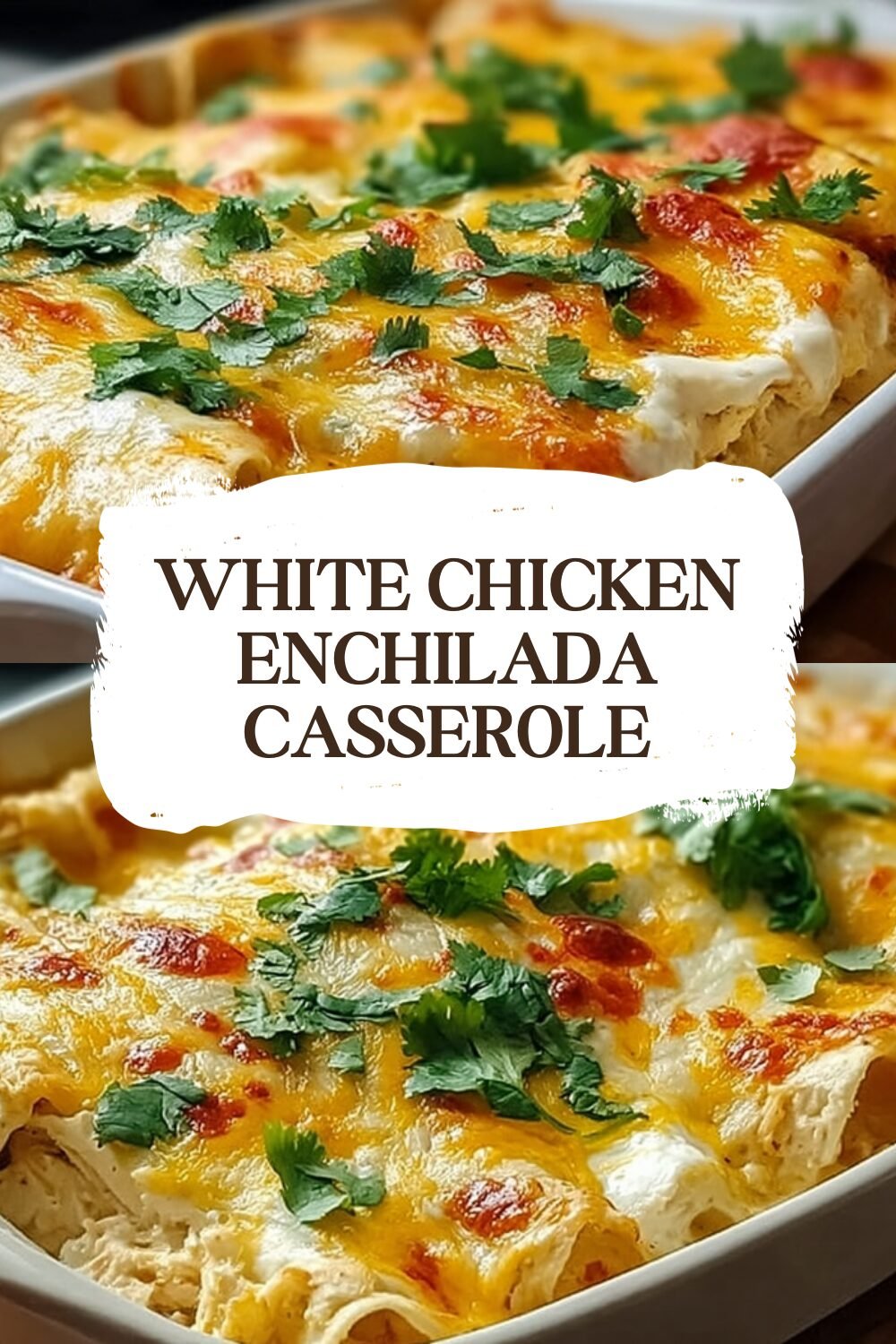 White Chicken Enchilada Casserole