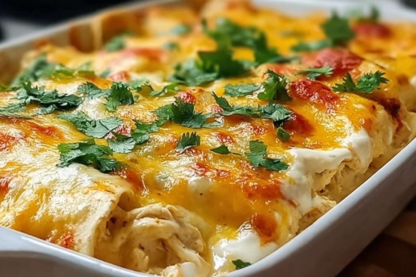 White Chicken Enchilada Casserole