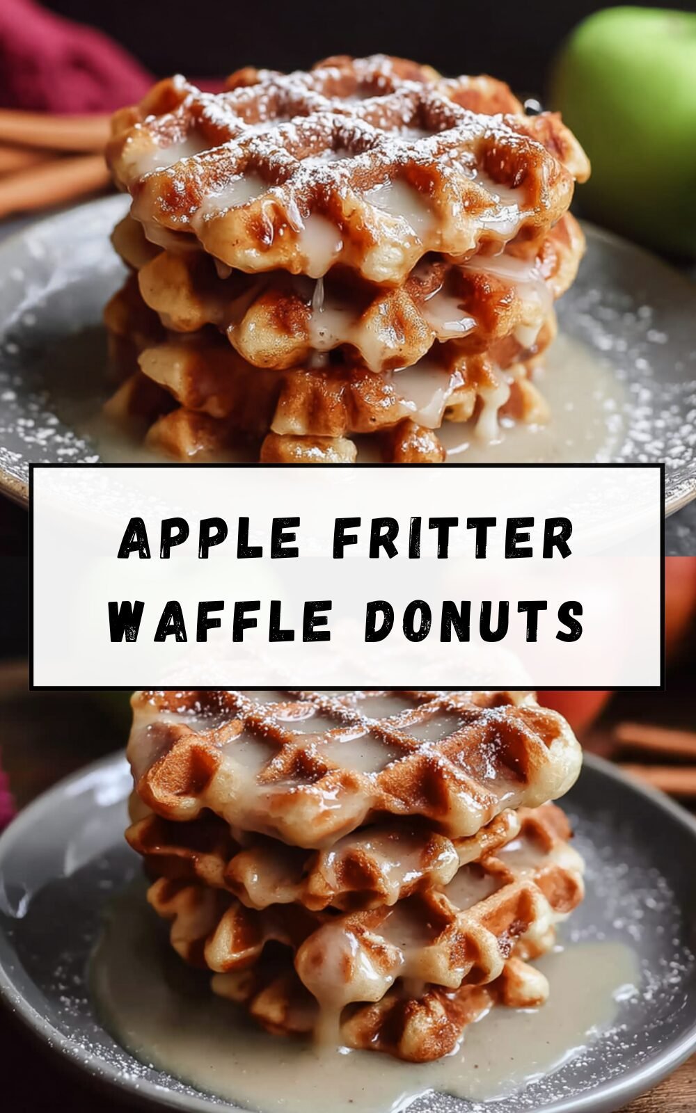 Apple Fritter Waffle Donuts