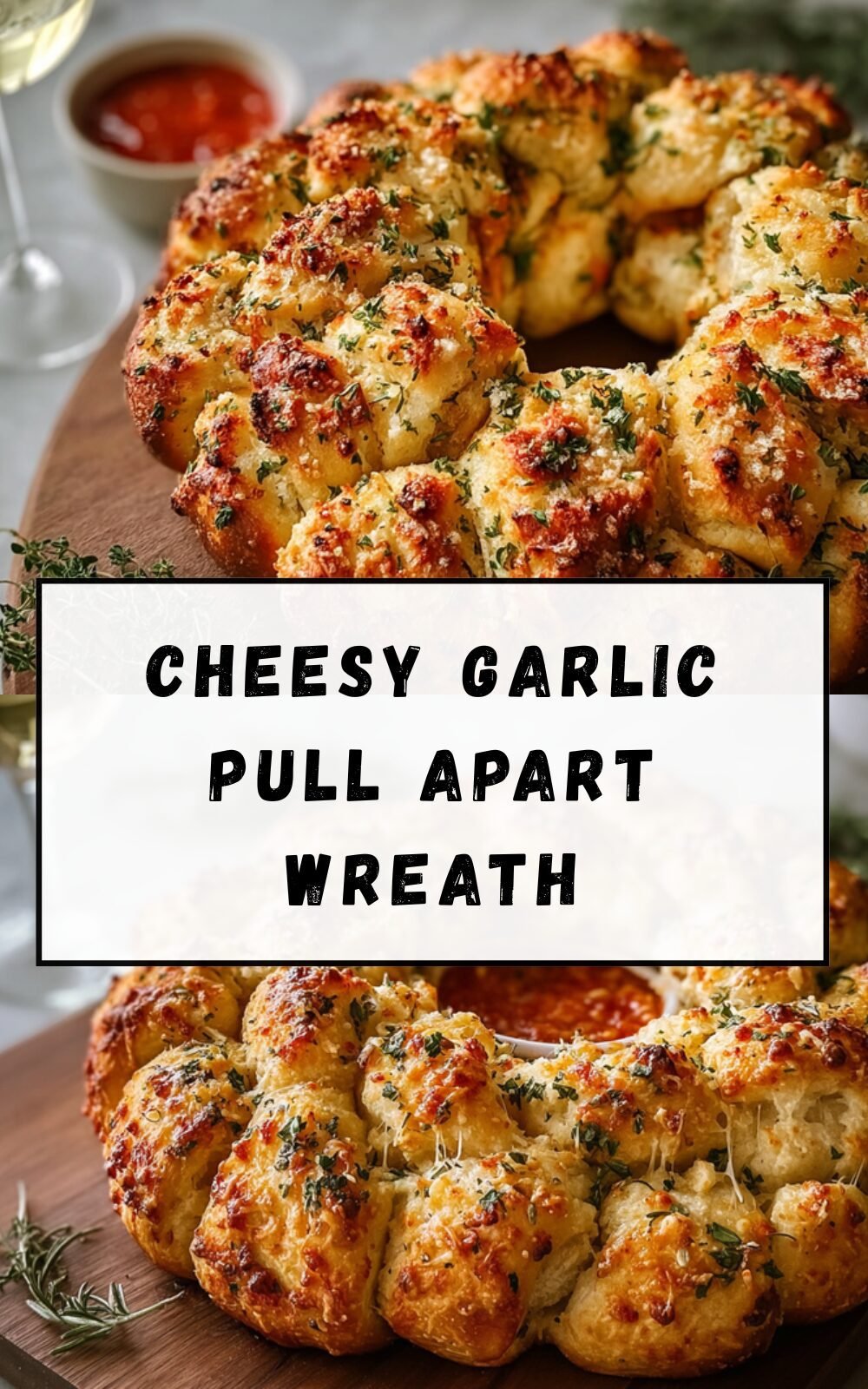 Cheesy Garlic Pull Apart Wreath
