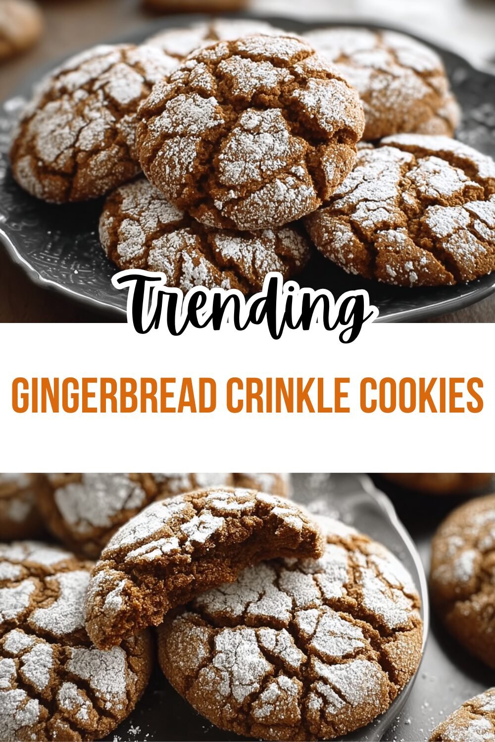 Gingerbread Crinkle Cookies
