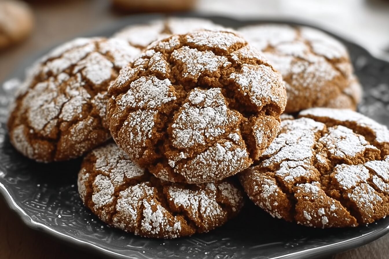 Gingerbread Crinkle Cookies