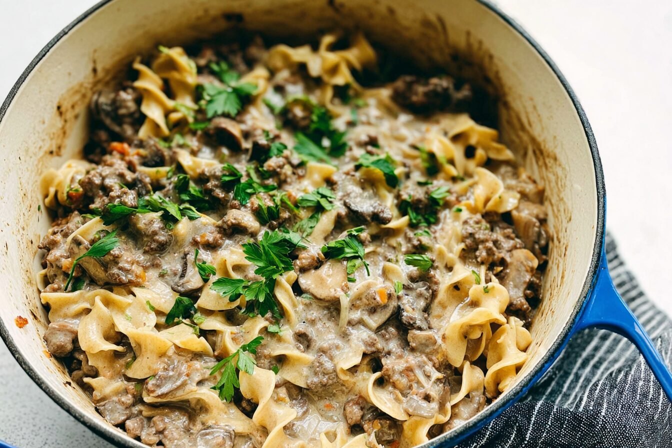 Ground Beef Stroganoff