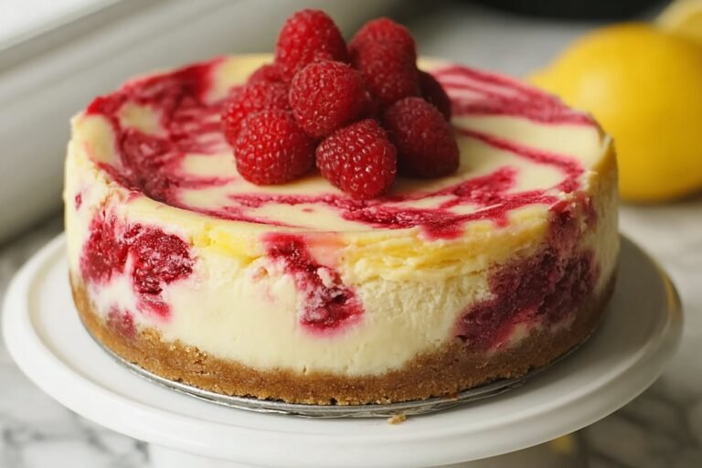 Lemon Raspberry Swirl Cheesecake 41.Png