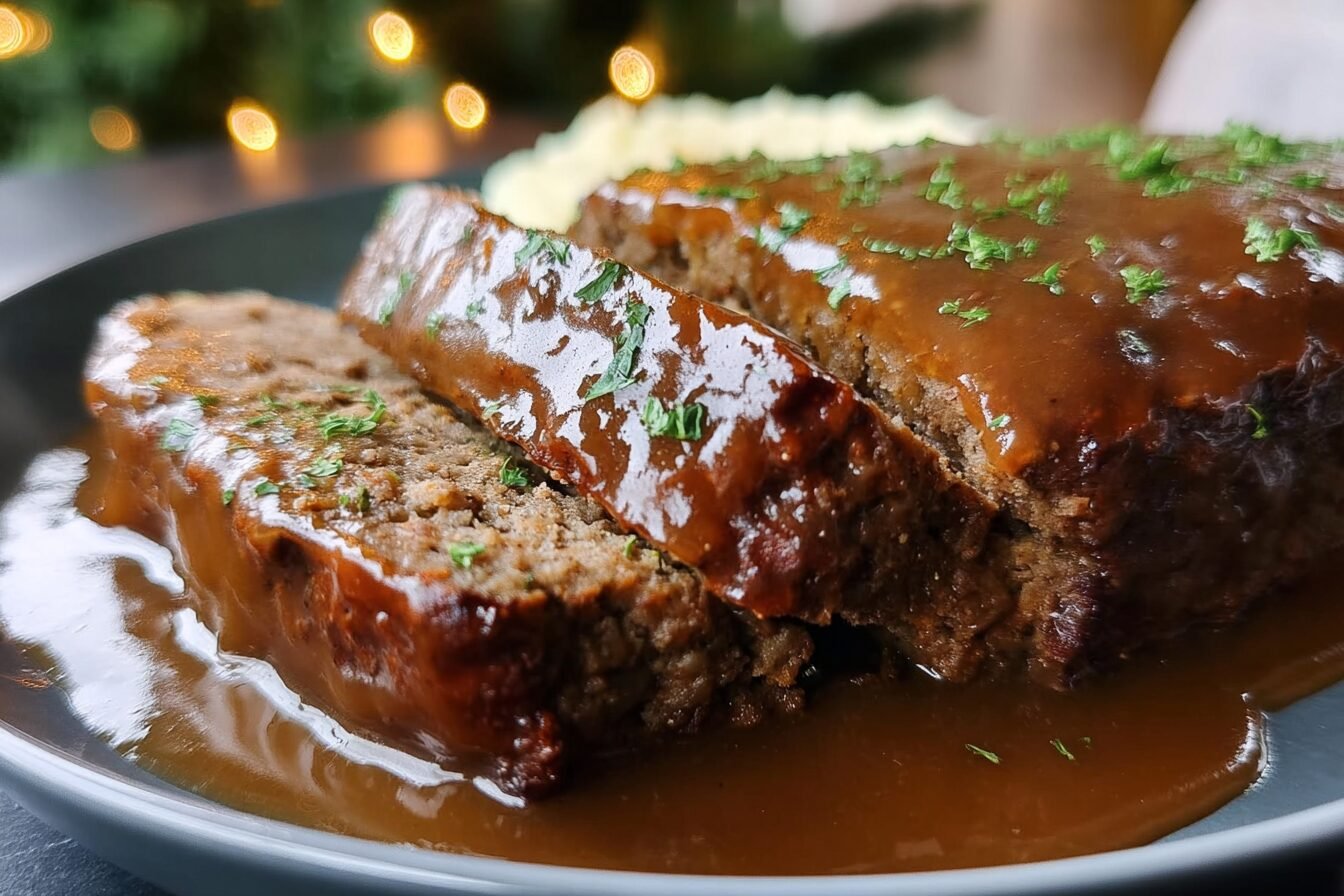 Meatloaf With Brown Gravy