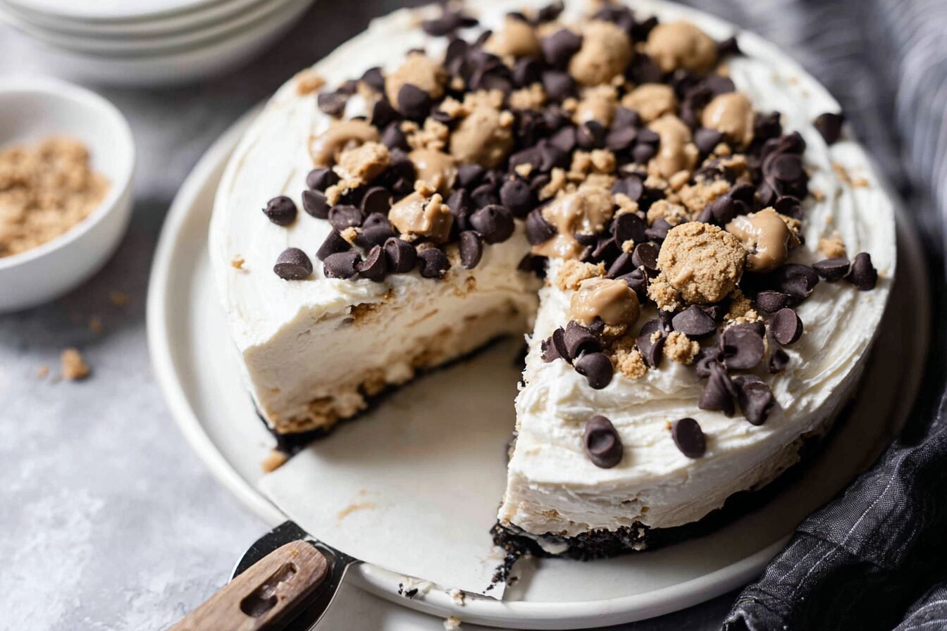 No Bake Cookie Dough Cheesecake