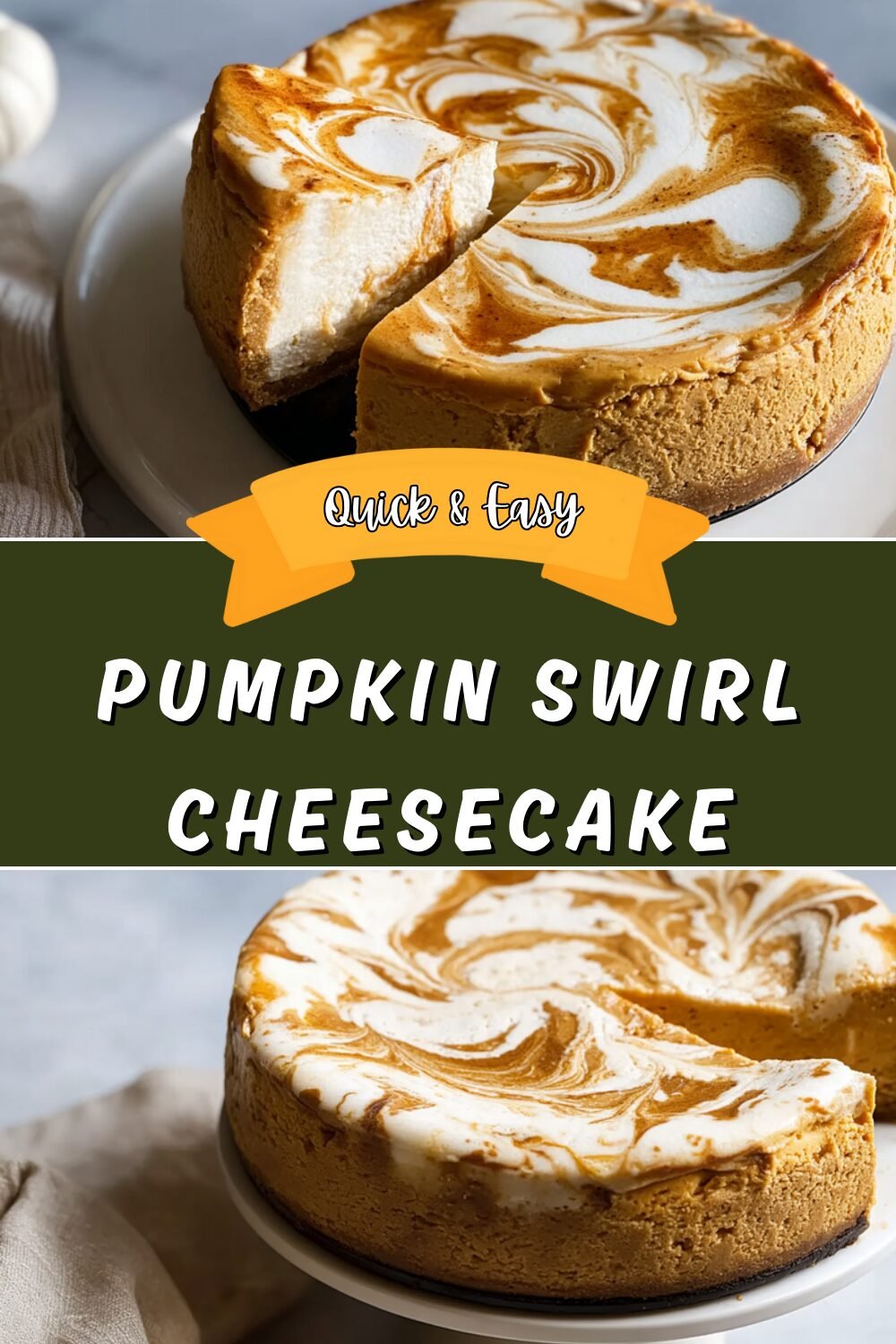 Pumpkin Swirl Cheesecake
