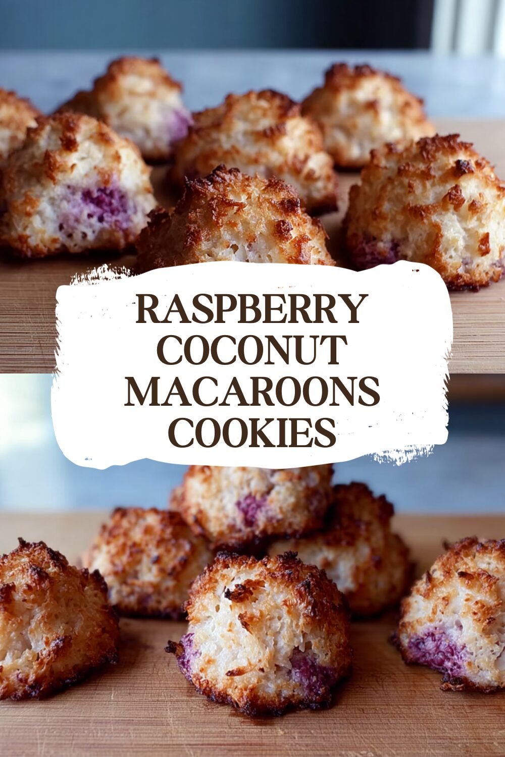 Raspberry Coconut Macaroons Cookies
