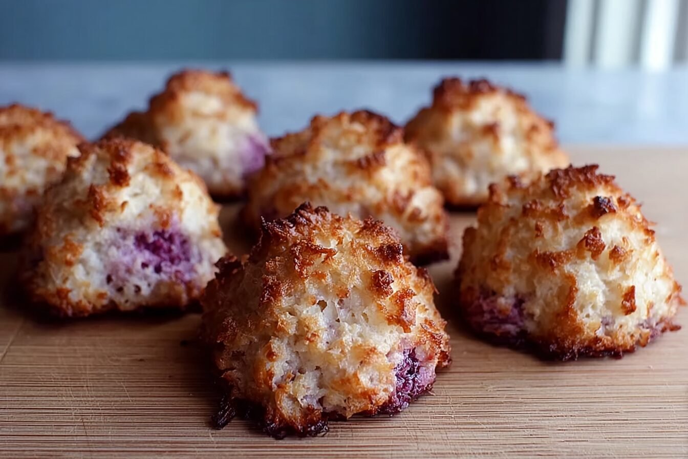 Raspberry Coconut Macaroons Cookies