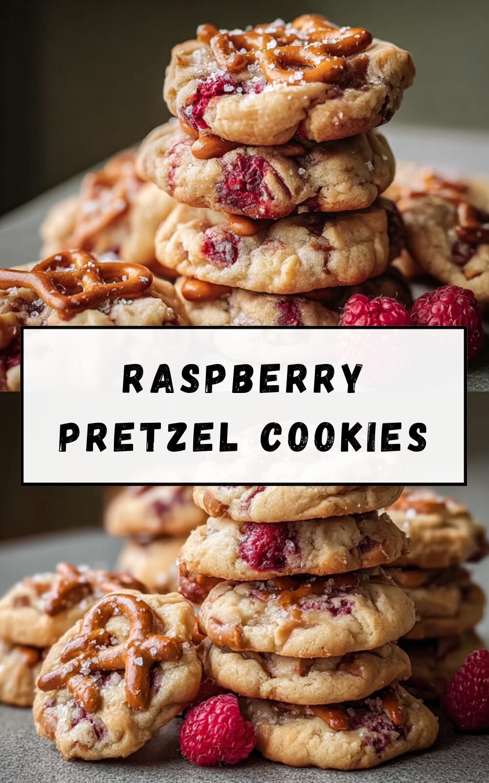 Raspberry Pretzel Cookies
