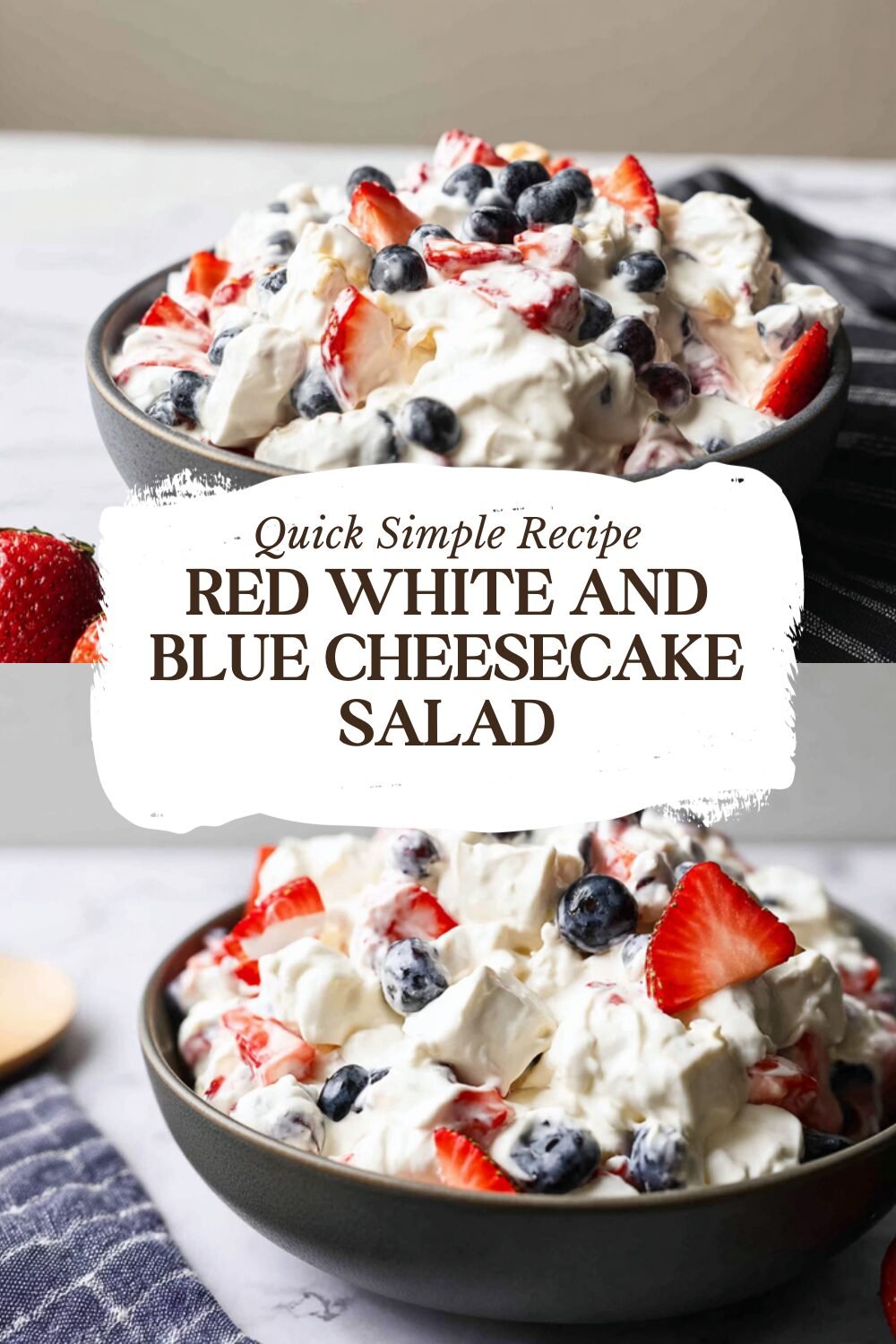 Red White And Blue Cheesecake Salad