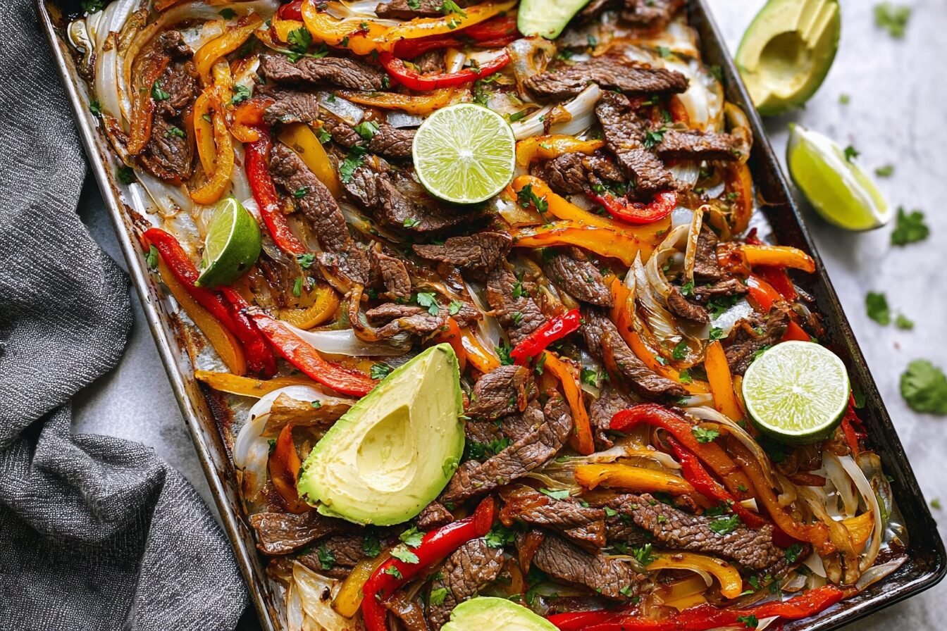 Sheet Pan Steak Fajitas
