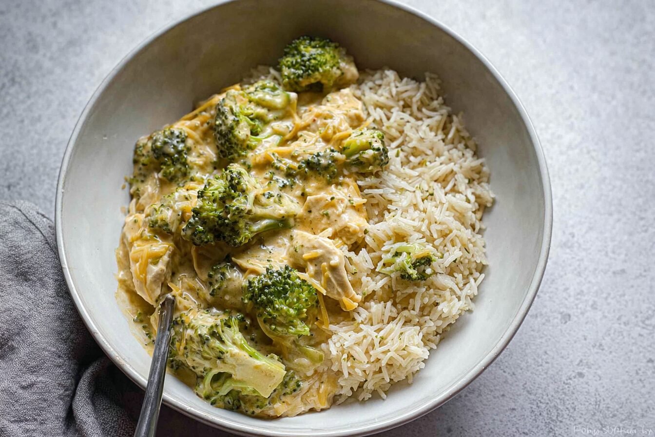 Slow Cooker Creamy Chicken Broccoli Rice