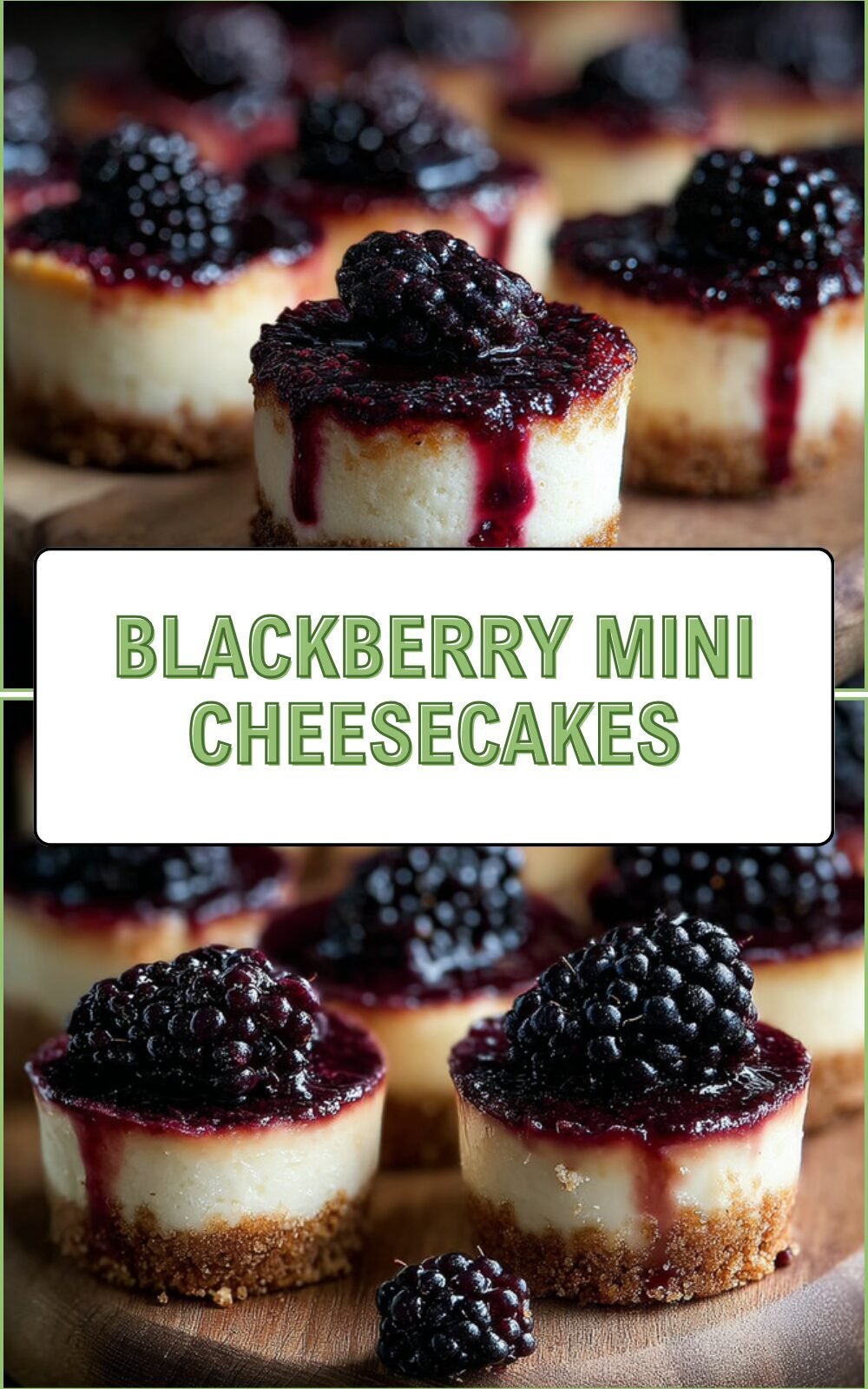 Blackberry Mini Cheesecakes