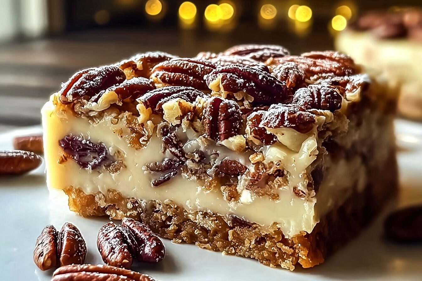 Christmas Gooey Butter Pecan Cake