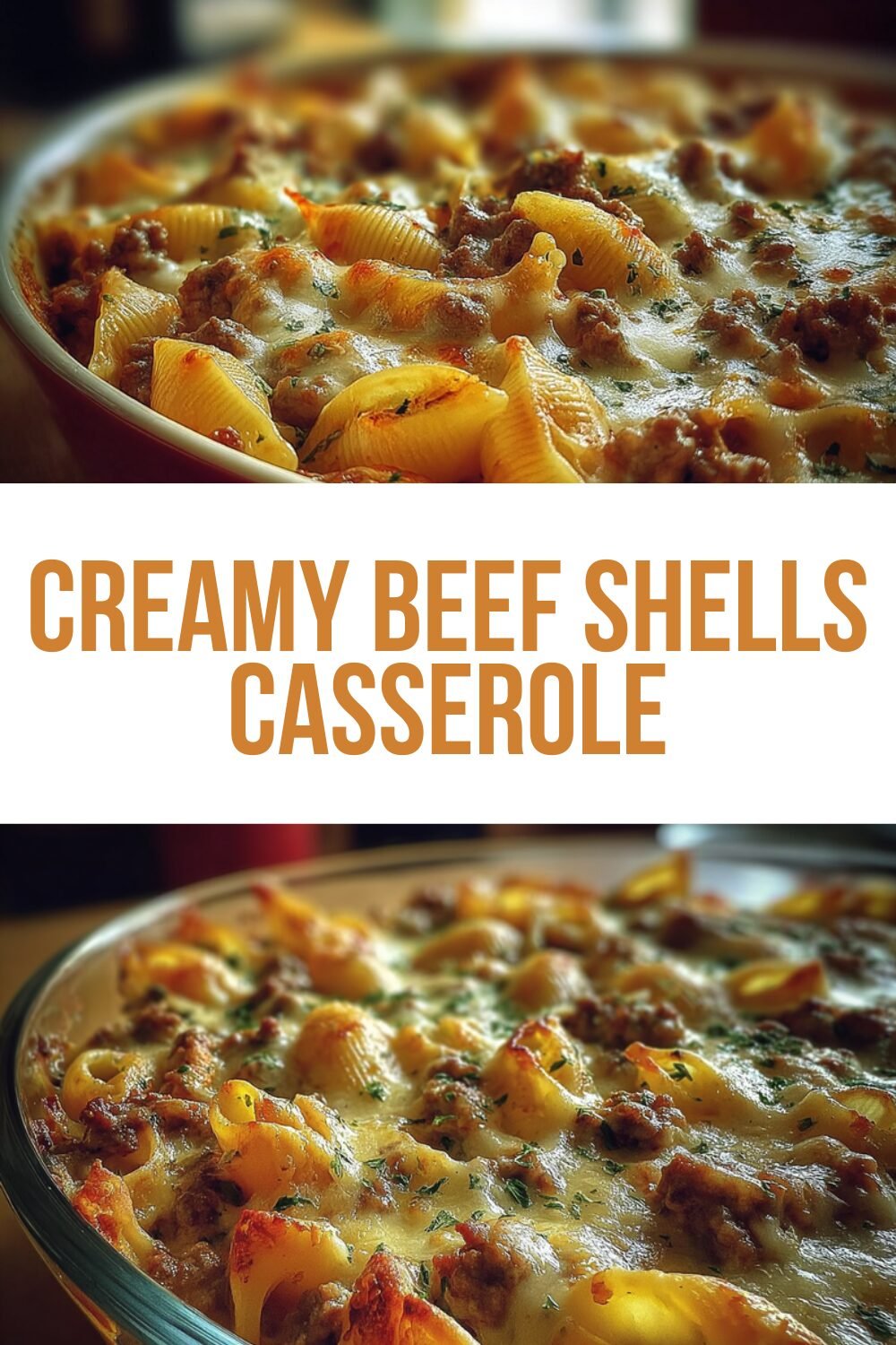 Creamy Beef Shells Casserole