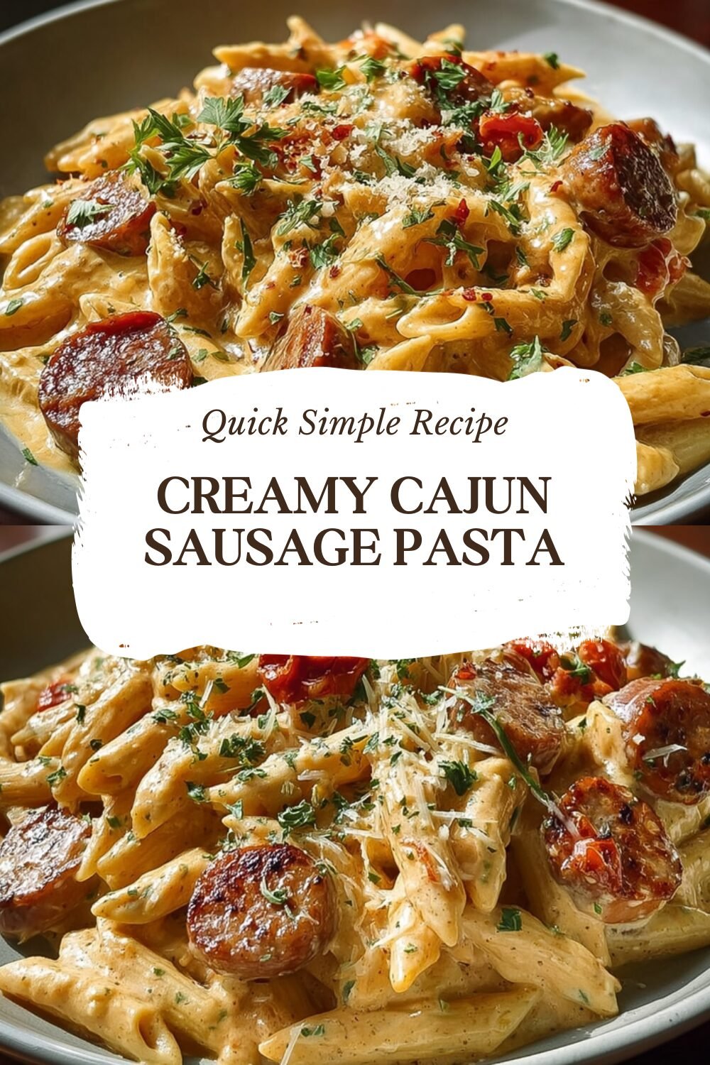 Creamy Cajun Sausage Pasta