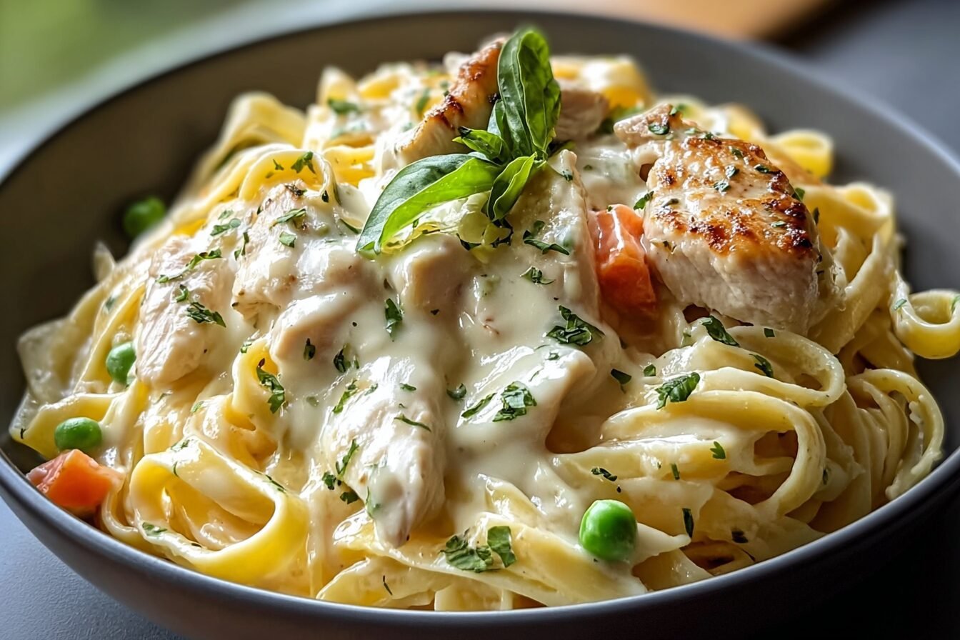 Creamy Chicken Fettuccine Alfredo