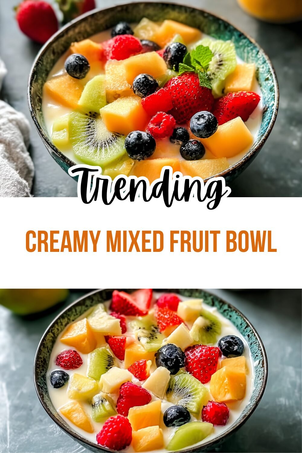 Creamy Mixed Fruit Bowl