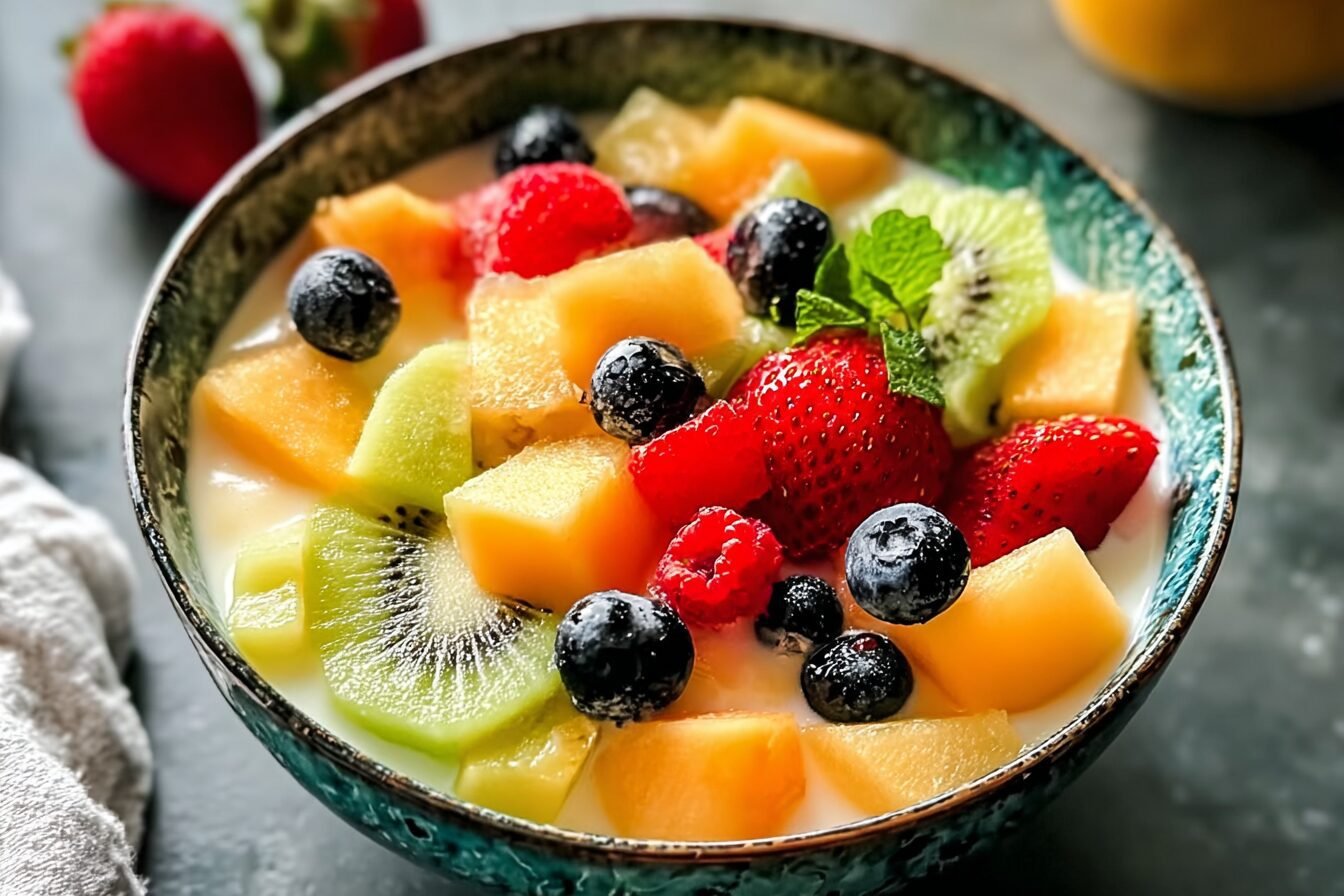Creamy Mixed Fruit Bowl