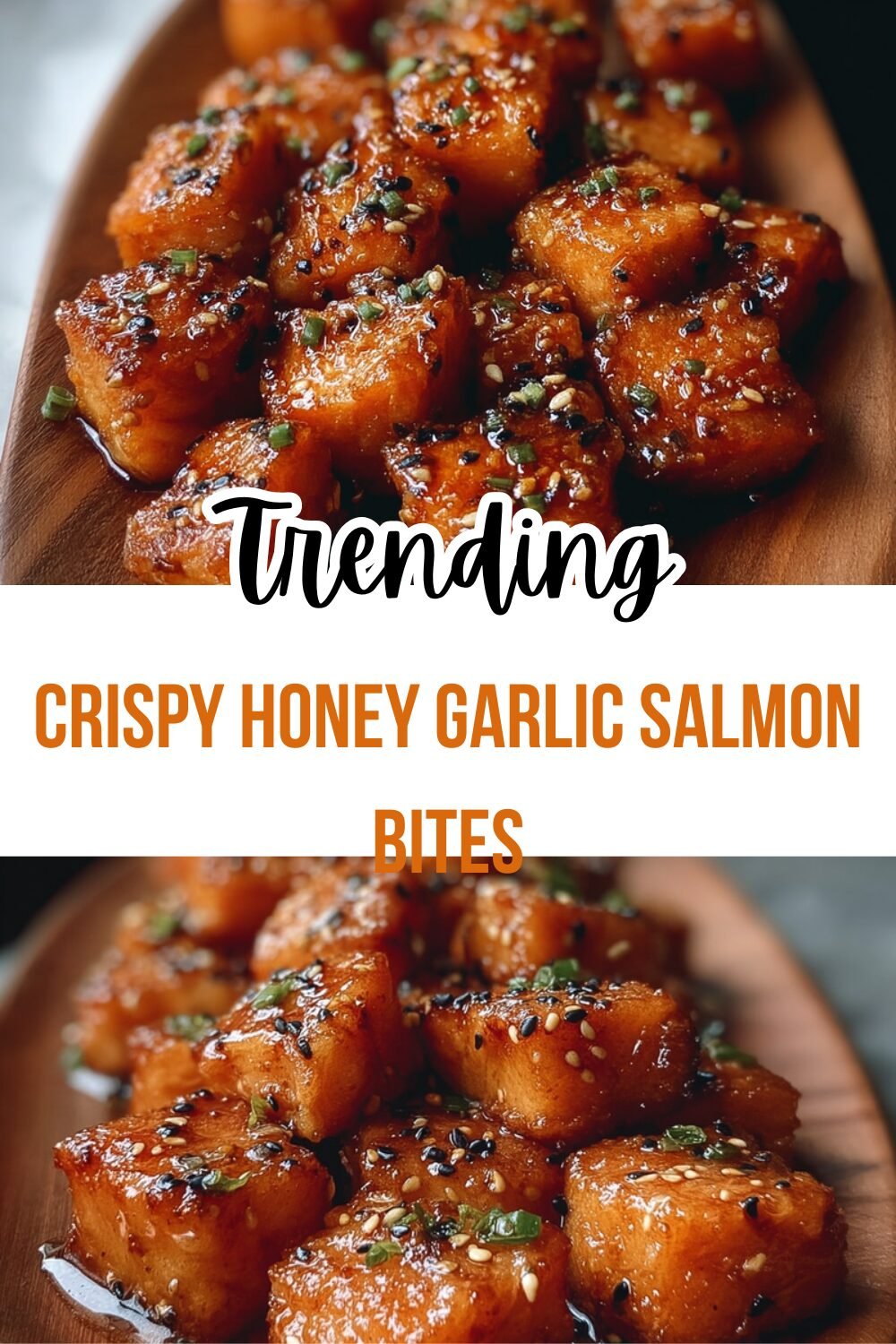 Crispy Honey Garlic Salmon Bites