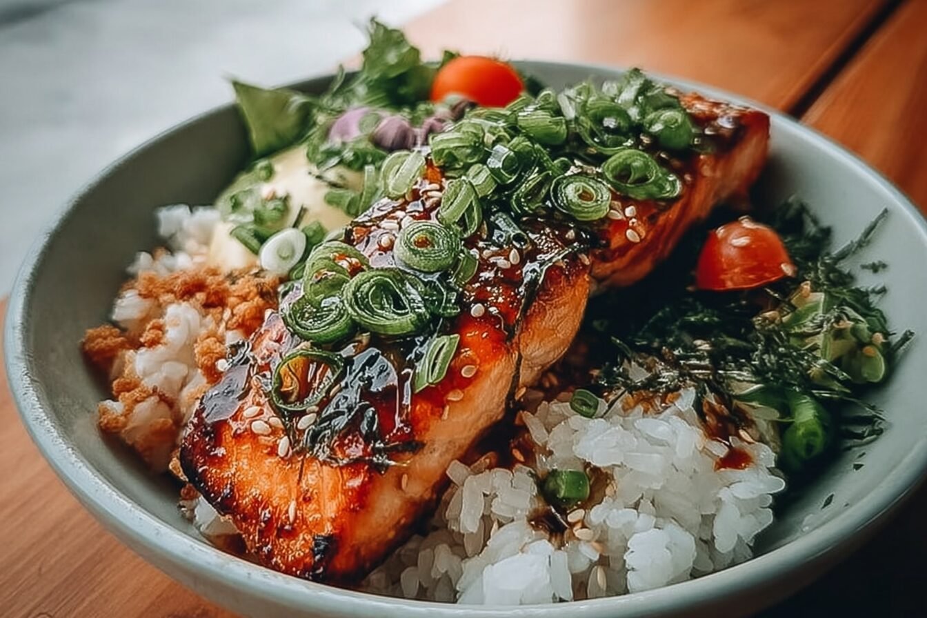 Crispy Salmon Rice Bowl