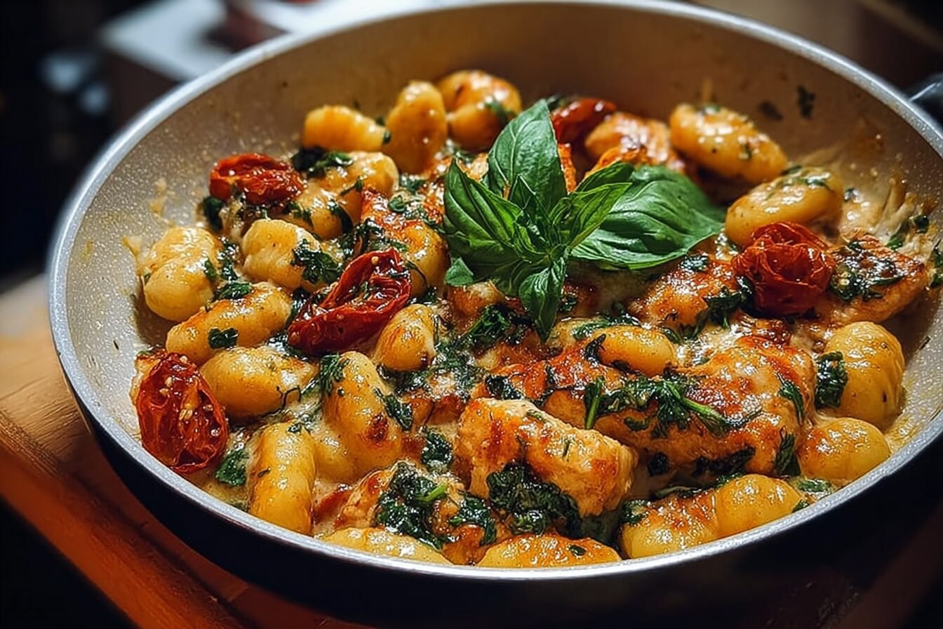 Garlic Chicken Gnocchi Skillet