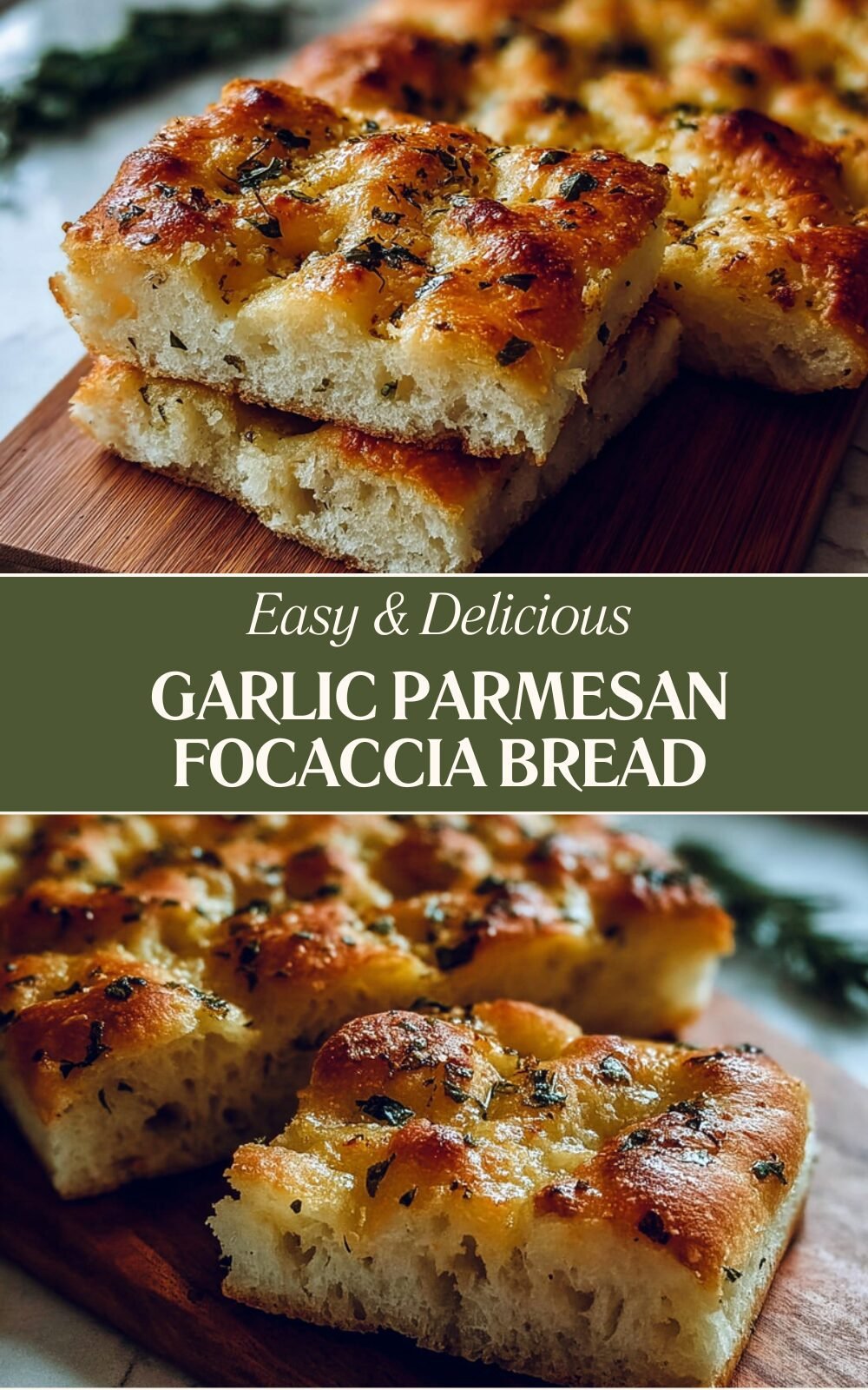Garlic Parmesan Focaccia Bread