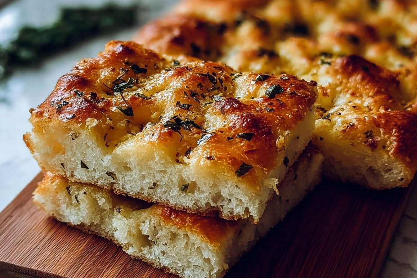 Garlic Parmesan Focaccia Bread