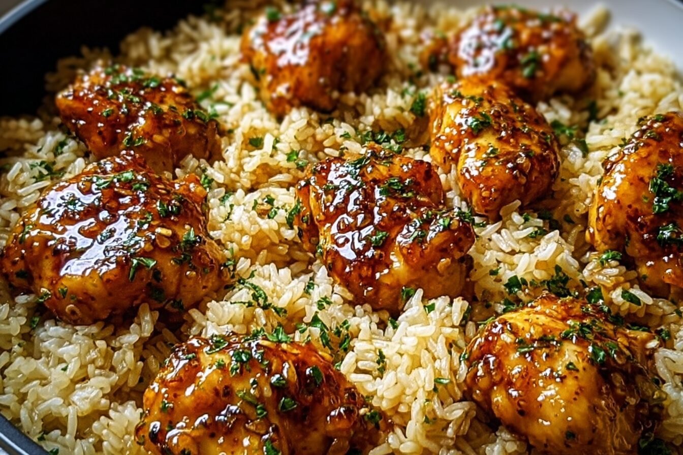 Honey Butter Garlic Chicken Rice